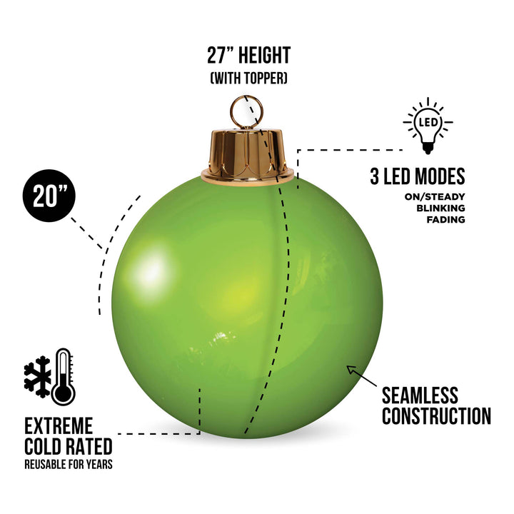 Green HoliGlow® Ornament - 20"