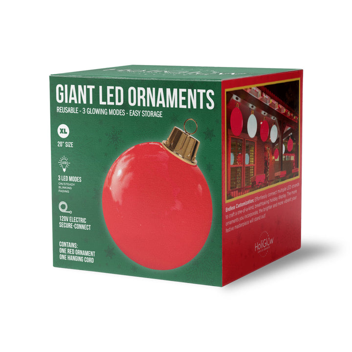 Red HoliGlow® Ornament - 20"