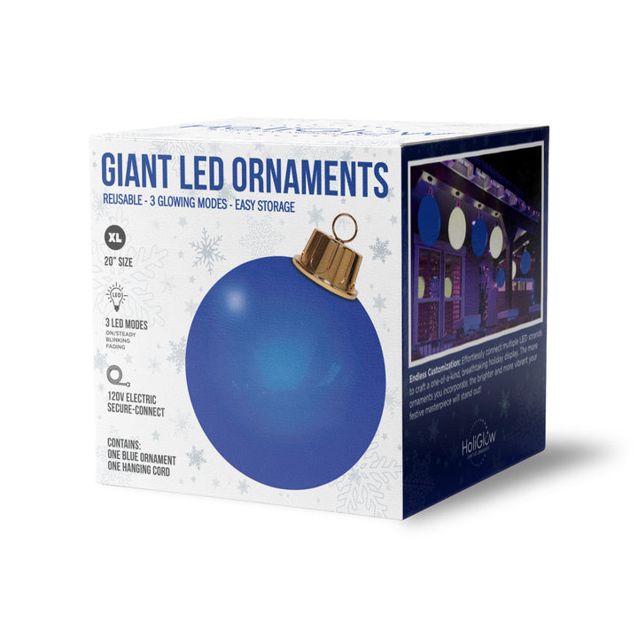 Blue HoliGlow™ Ornament - 20"