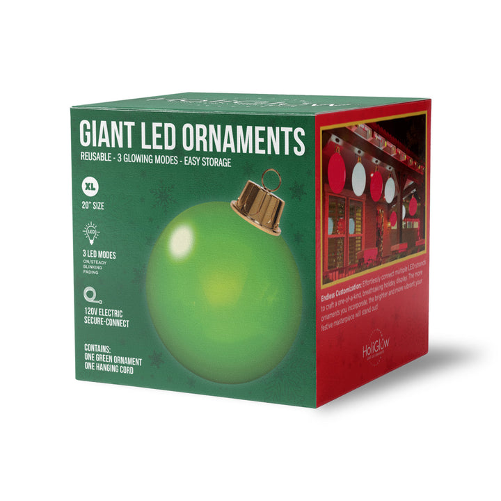 Green HoliGlow™ Ornament - 20"