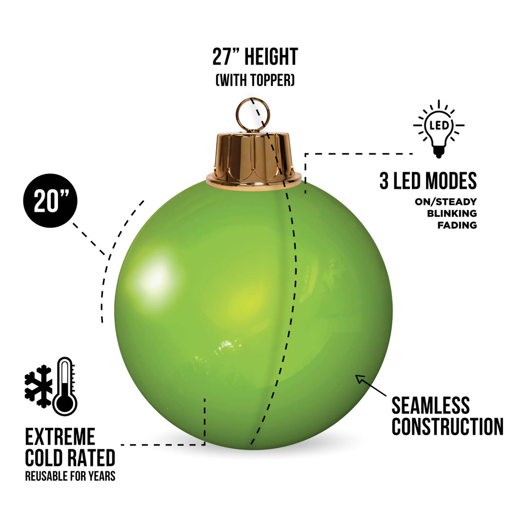 Green HoliGlow™ Ornament - 20"